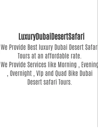 LuxuryDubaiDesertSafari