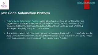 Low Code Application Platform