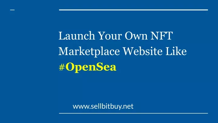 launch your own nft marketplace website like