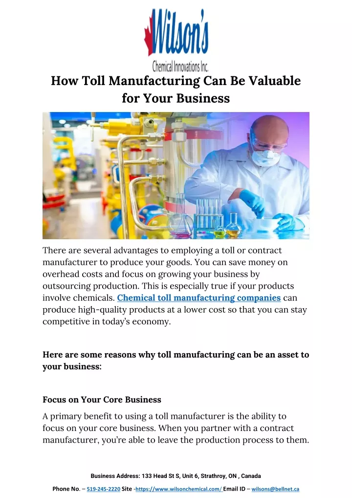 how toll manufacturing can be valuable for your