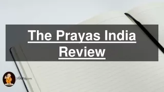 The Prayas India Review