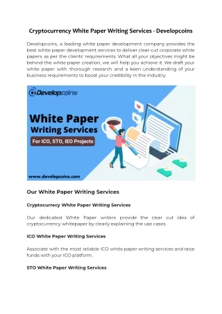 cryptocurrency white paper writing services