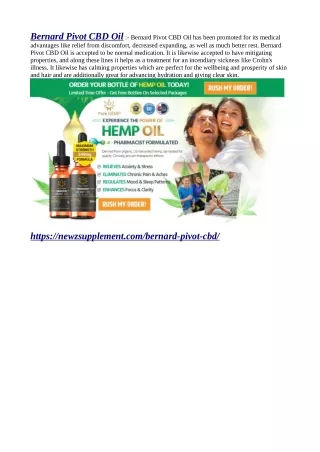 bernard pivot cbd oil bernard pivot