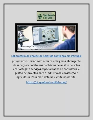 Laboratório de análise de solos de confiança em Portugal | pt.symbiosis-soillab.