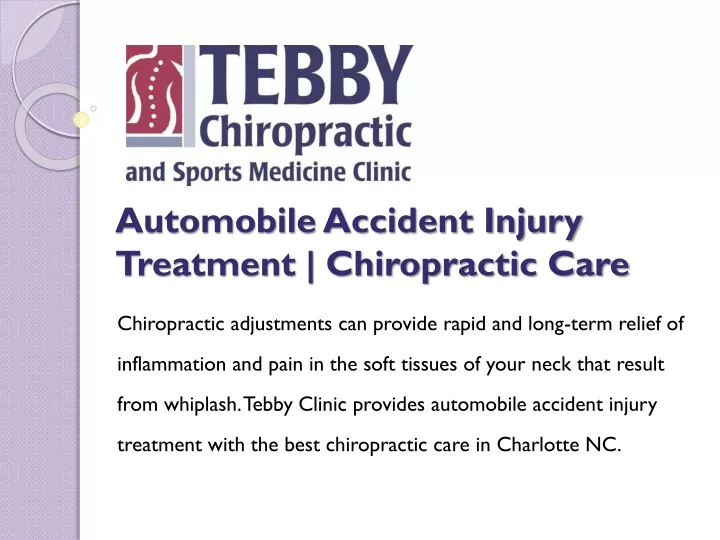 automobile accident injury treatment chiropractic care