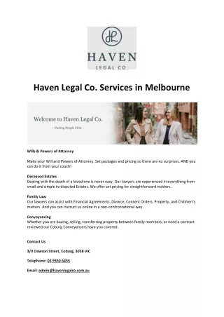 Haven Legal Online Presentations Channel