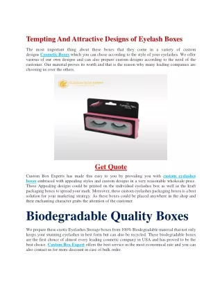 Tempting And Attractive Designs of Eyelash Boxes