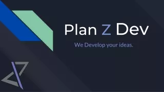 Plan Z Dev _ We Develop your Ideas.