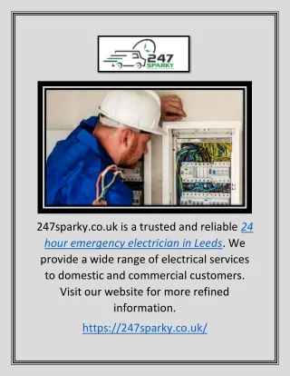 24 Hour Emergency Electrician In Leeds | 247sparky.co.uk