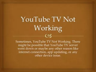 youtube tv not working