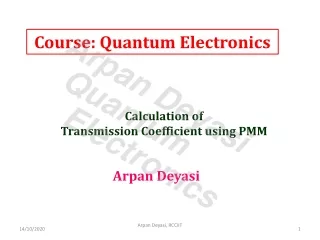 Propagation Matrix Method applied on quantum well