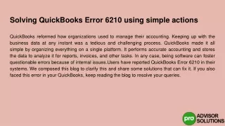 solving quickbooks error 6210 using simple actions