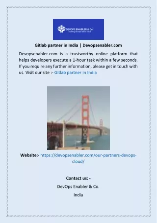 gitlab partner in india devopsenabler com