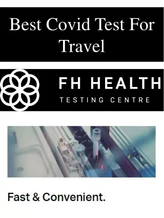 Best Covid Test For Travel