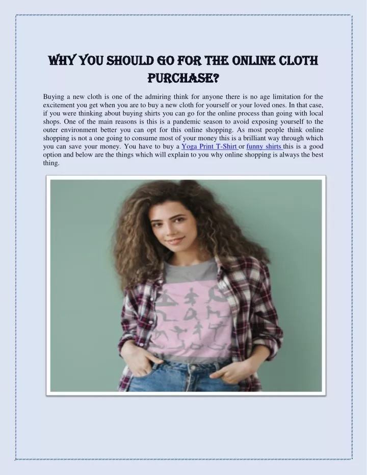 why you should go for the online cloth