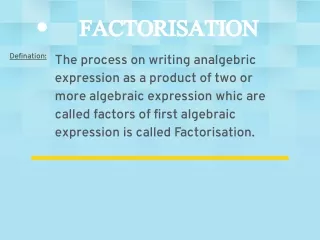 Factorisation