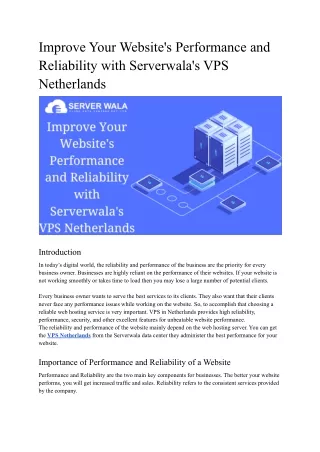 improve your website s performance