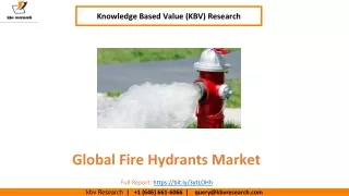 Global Fire Hydrants Market size to reach USD 1.4 Billion by 2027 - Kbv Research