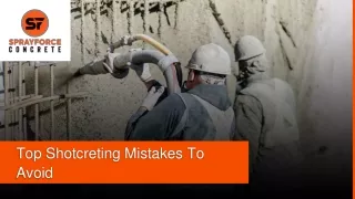 top shotcreting mistakes to avoid
