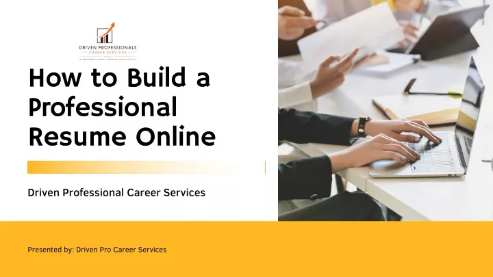 how to build a professional resume online