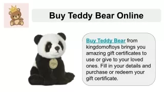 Teddy Bear Online | Kingdomoftoys