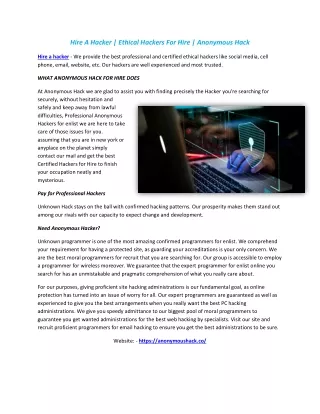 hire a hacker ethical hackers for hire anonymous