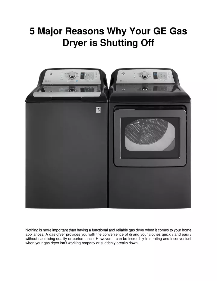 PPT 5 Major Reasons Why Your GE Gas Dryer is Shutting Off PowerPoint