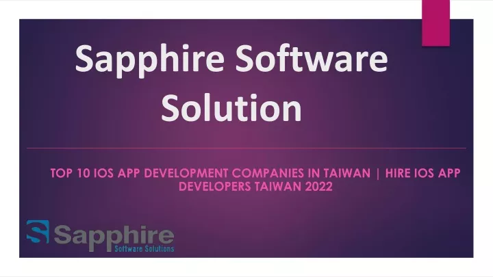 sapphire software solution