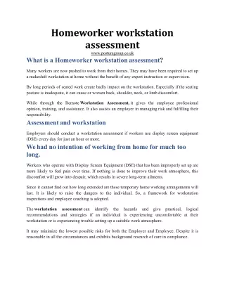 workstation assessment