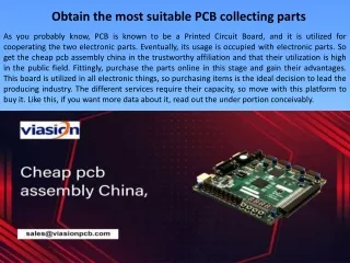 Obtain the most suitable PCB collecting parts