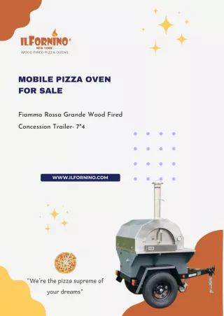 Mobile Pizza Oven For Sale Concession Trailer 7' x 4'