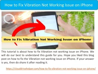how to fix vibration not working issue on iphone