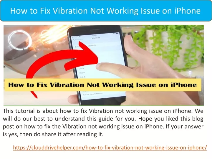 how to fix vibration not working issue on iphone