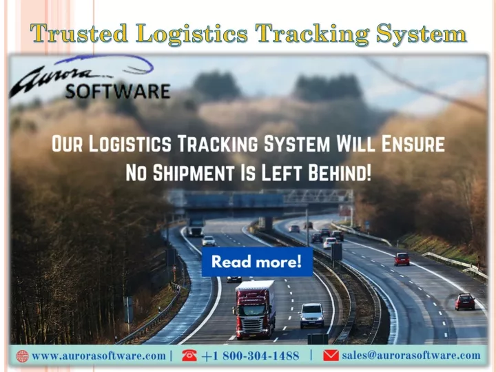 trusted logistics tracking system