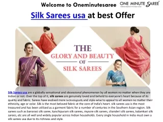 Silk sarees usa at best offer Oneminutesaree