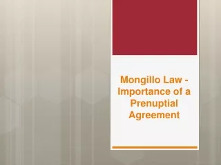 Mongillo Law - Importance of a Prenuptial Agreement
