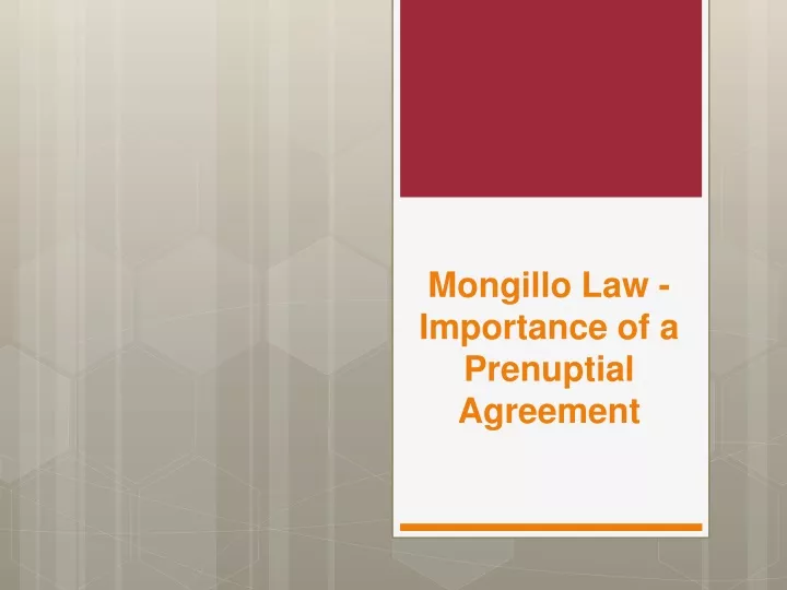 mongillo law importance of a prenuptial agreement
