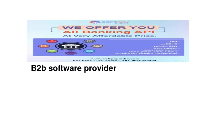 b2b software provider