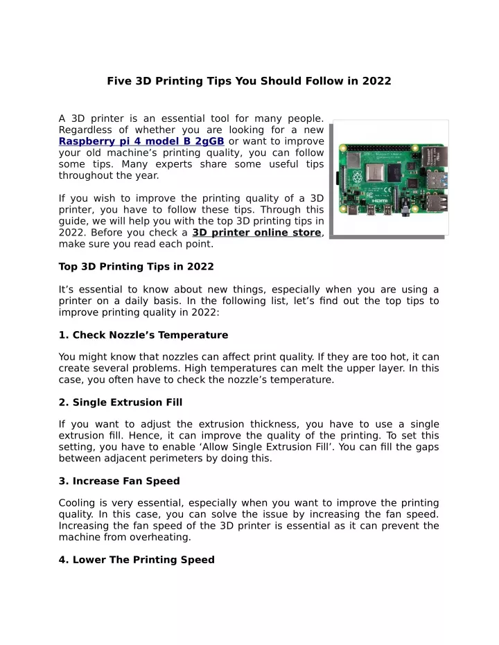 five 3d printing tips you should follow in 2022