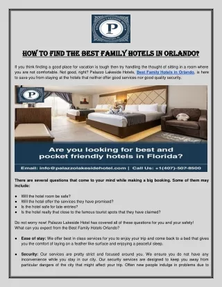 Best Family Hotels in Orlando