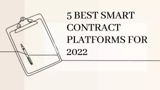 5 best smart contract platforms for 2022
