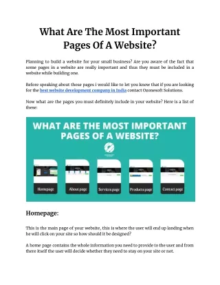 What Are The Most Important Pages Of A Website_