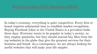 Best Websites To Buy USA Facebook Likes