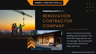 Renovation Contractor Company In California - Hamro Construction LLC
