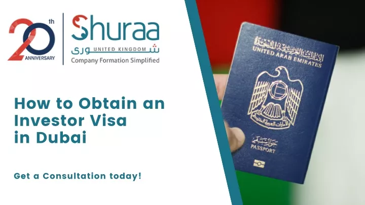 how to obtain an investor visa in dubai