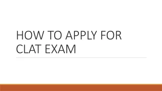 HOW TO APPLY FOR CLAT EXAM