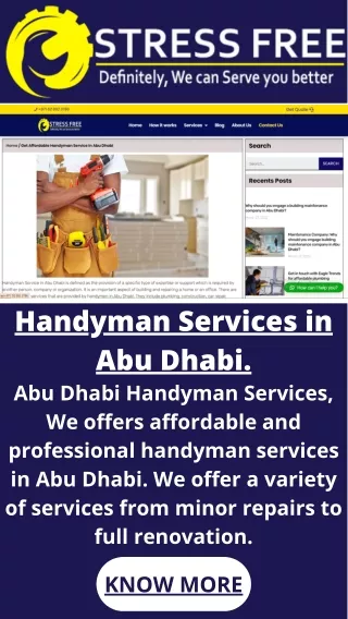 Handyman Services in Abu Dhabi
