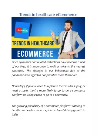 Trends in healthcare eCommerce