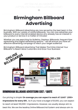 Billboard Advertising in Birmingham Alabama