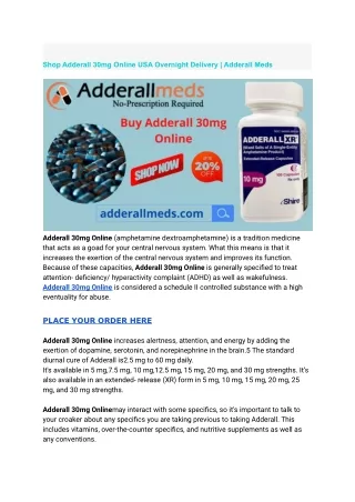 Shop Adderall 30mg Online USA Overnight Delivery _ Adderall Meds
